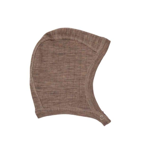 Musli by green cotton baby hjelm brun rib melange 1