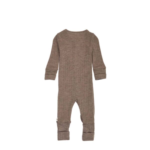 Musli by green cotton baby rib uld heldragt merinould brun 1