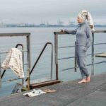 Pure basic ulddragt graa melange badebro