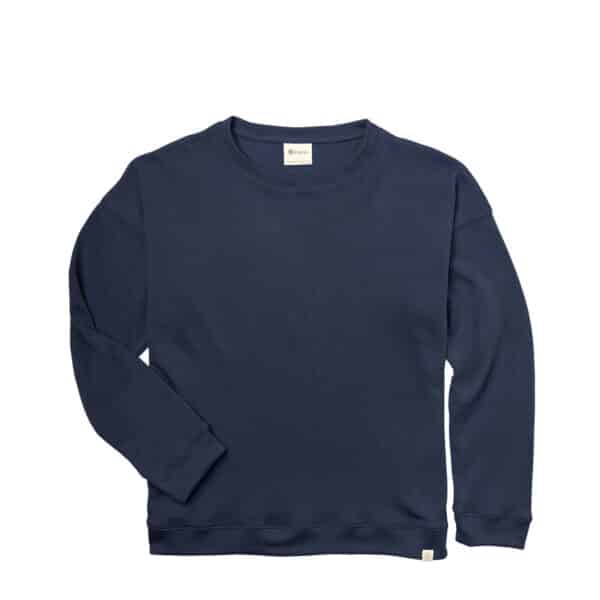 Engel uld silke sweatshirt moerkeblaa