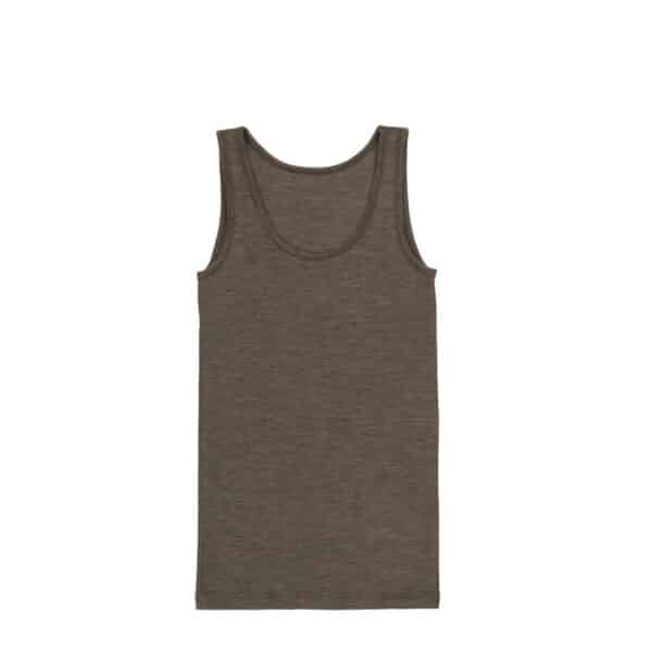 Joha uld/silke undertrøje, brun melange