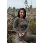 Joha uls silke brun melange leggings og top