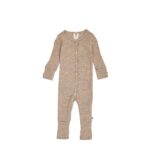 Müsli uld heldragt blød rib beige melange