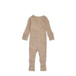Müsli uld heldragt blød rib beige melange