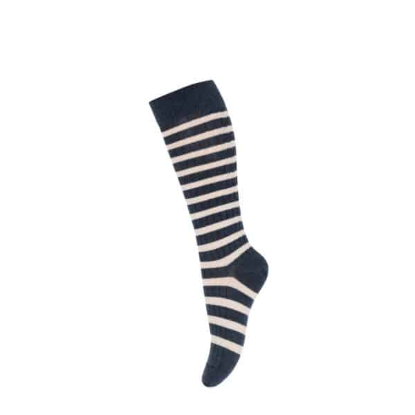 mp Denmark Knæstrømper uld blå med striber