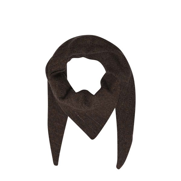 Frau cashmere toerklaede moerkebrun stor